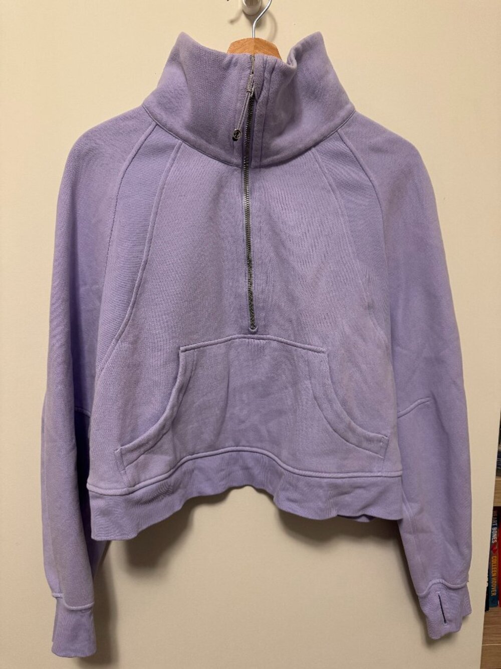 Lululemon Lavender Cropped Half-Zip Pullover | Size M/L